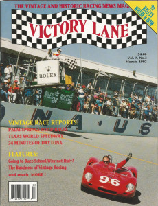 VICTORY LANE 1992 MAR - THE VINTAGE & HISTORIC RACING NEWS MAGAZINE